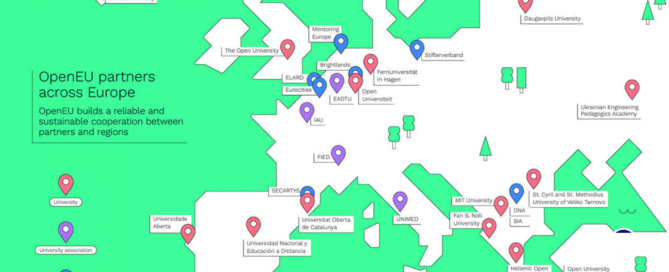 Carte d'Europe avec les membres du projet