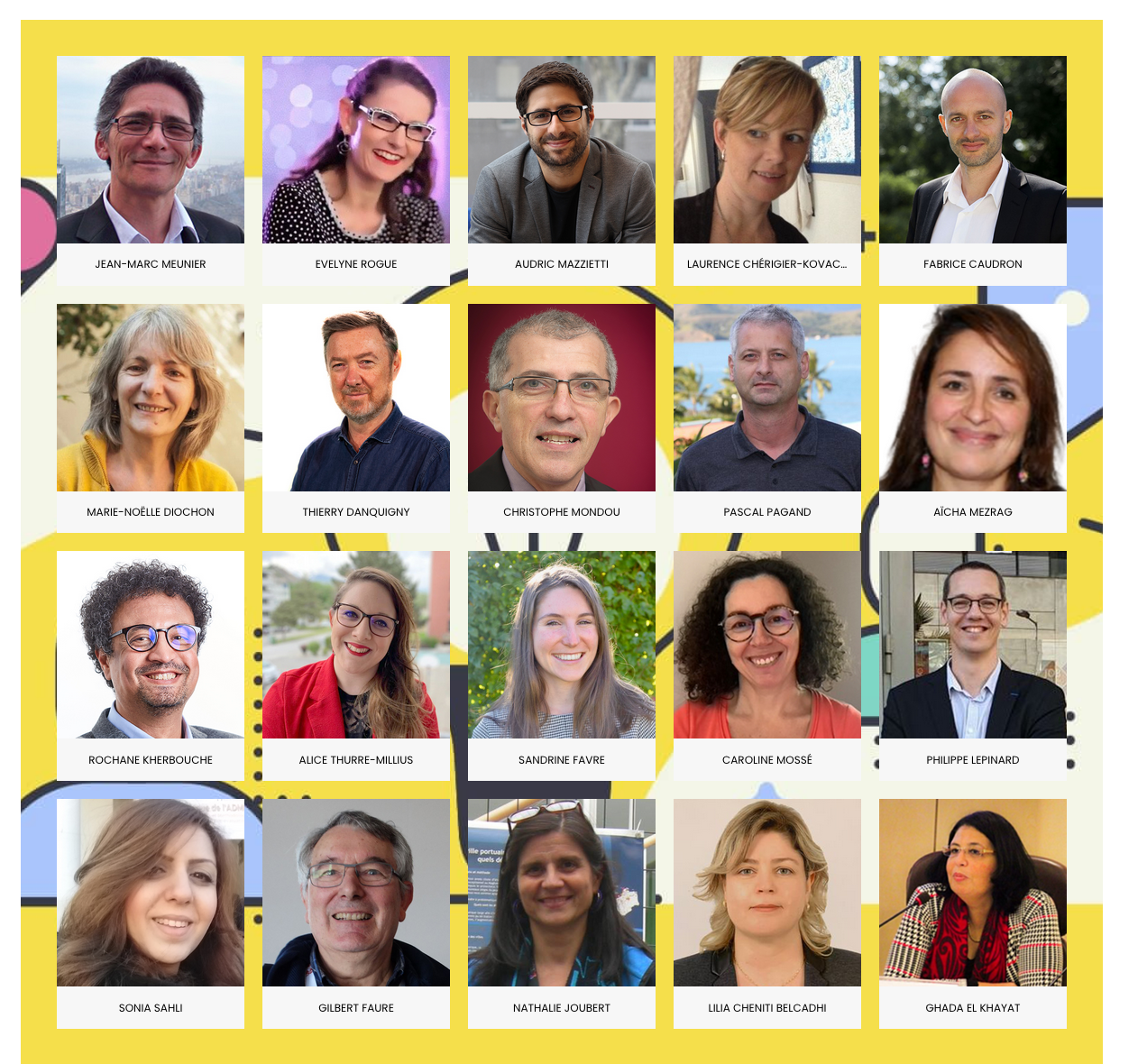 Photos des intervenants JT #RED21