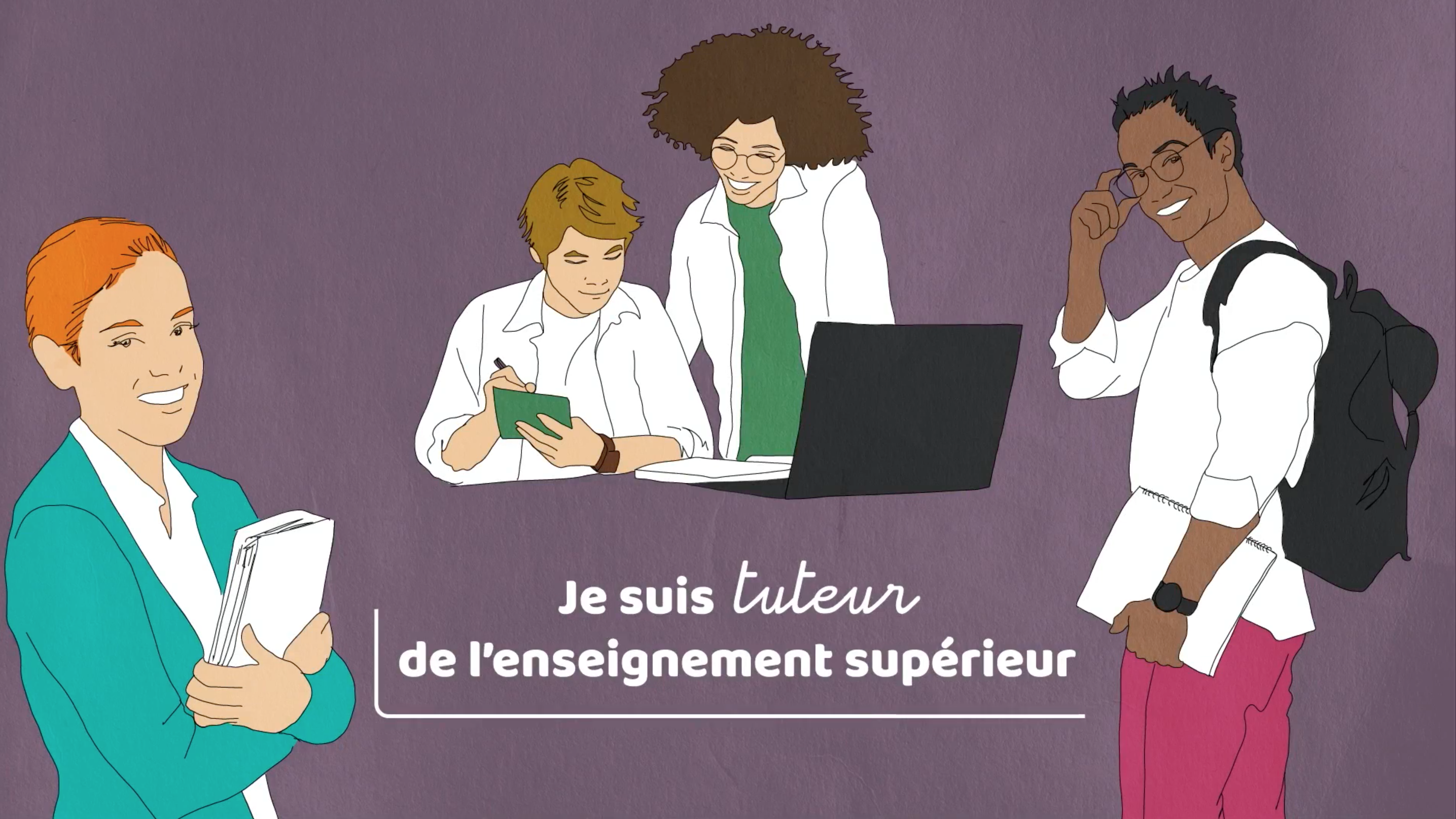 Illustration de 4 tuteurs et tutrices