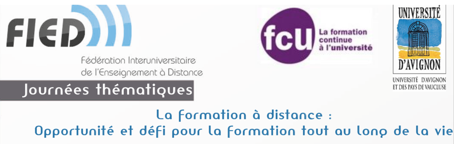 Logos FIED, FCU et Université d'Avignon
